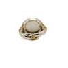 Oval Faceted Gold Tektite Ring