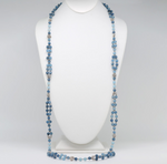 Tantric Necklace in Aquamarine and 925 Rhodium Plated Silver