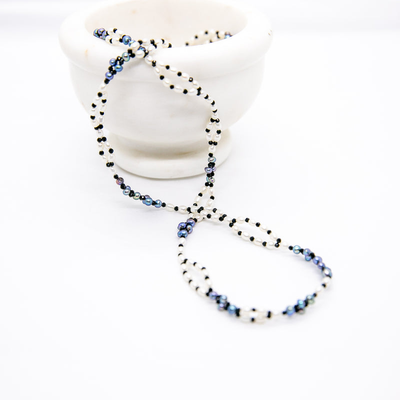 Tantric Necklace | Pearls, Black Tourmaline