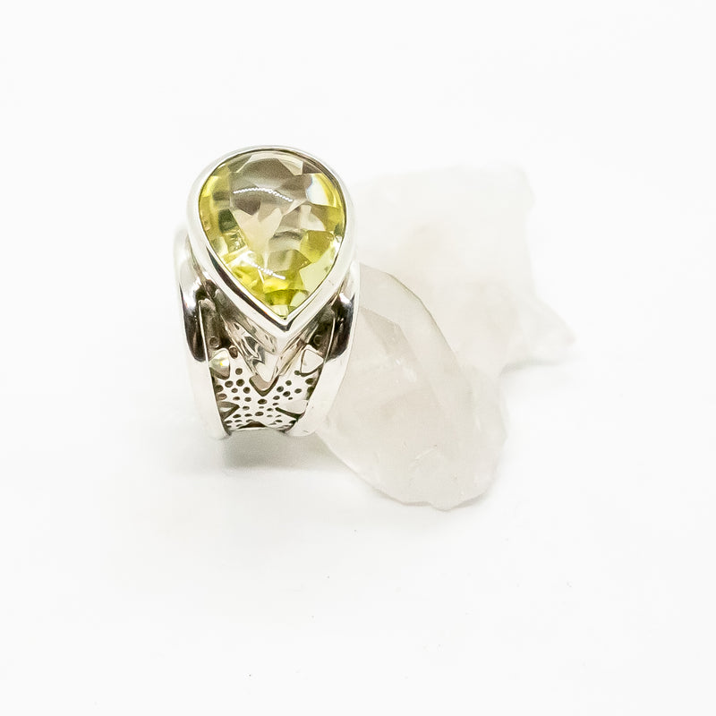 Faceted Citrine Ring