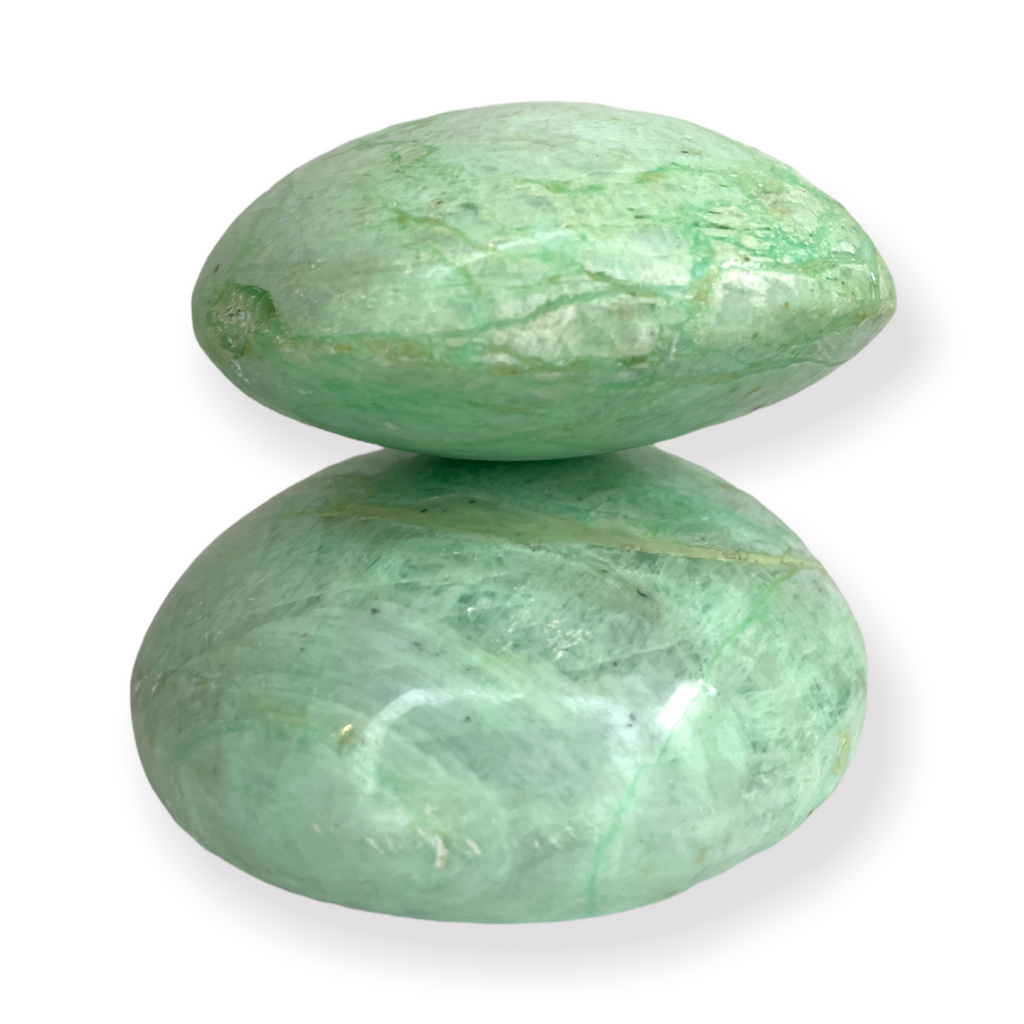 Green Moonstone Palm Stones, Crystal