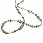 Tantric Necklace | Green Tourmaline in Quartz, Gold