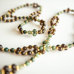 Tantric Necklace | Green Tourmaline in Quartz, Smokey Quartz & Gold