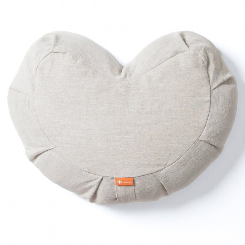 Crescent Meditation Cushion | Natural Linen